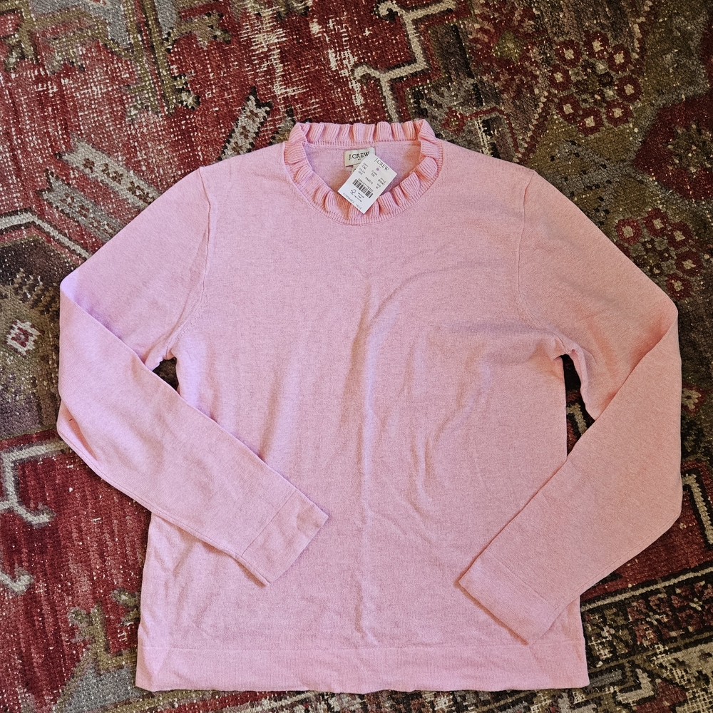 J. Crew Soft Pink Crew Neck Sweater